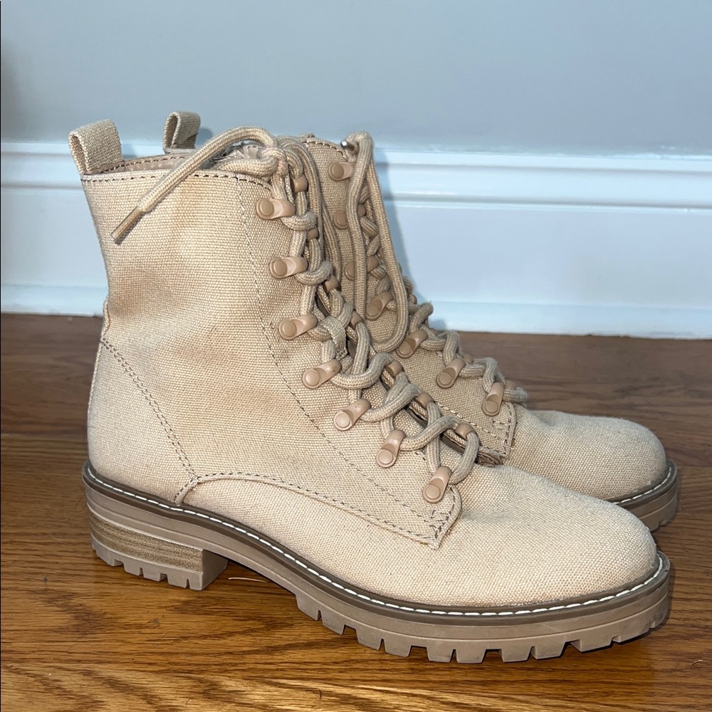Universal Thread Canvas Lace-Up Ankle Boots